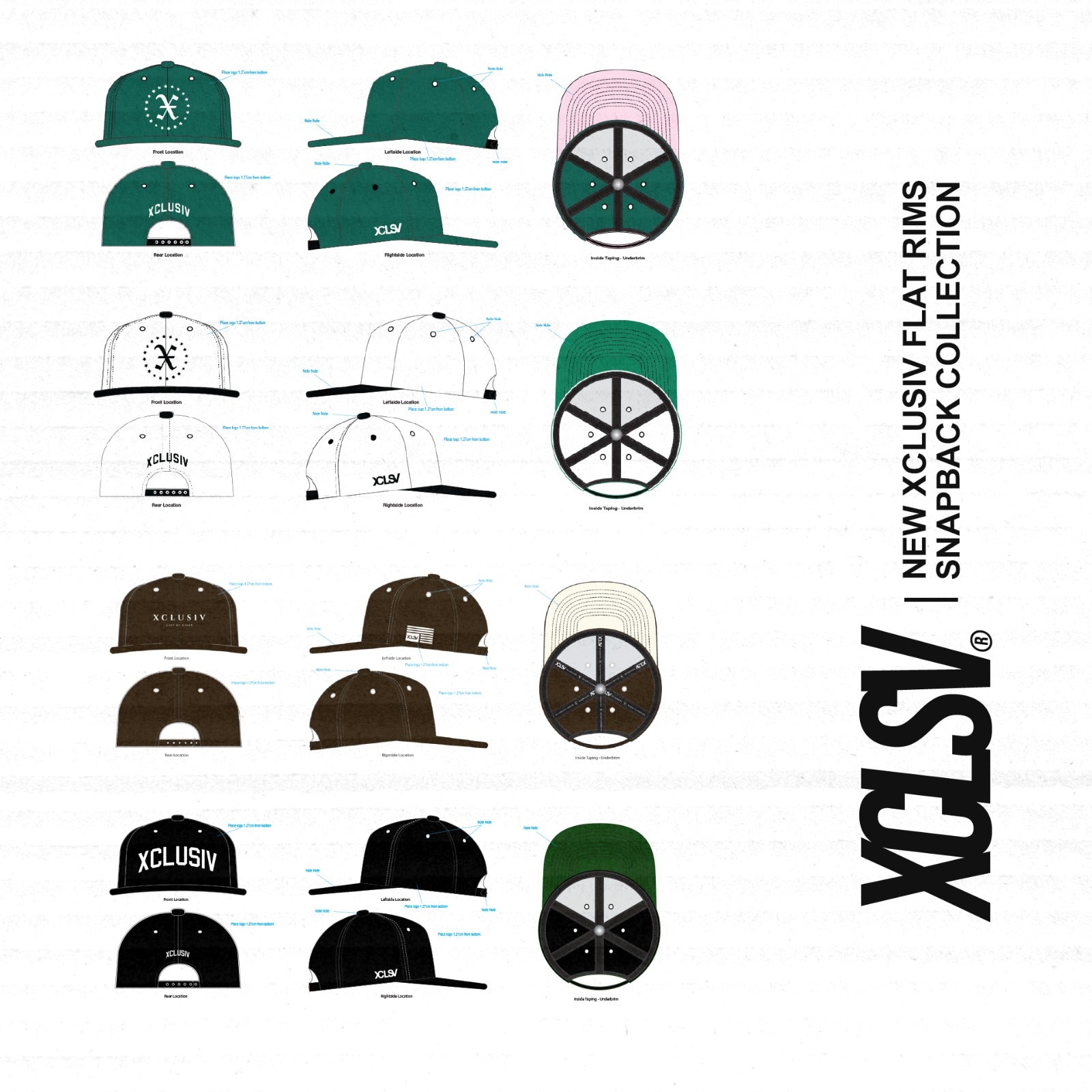 Gorra New Xclusiv Flat Rims Snapback Green | Streetwear Xclusiv