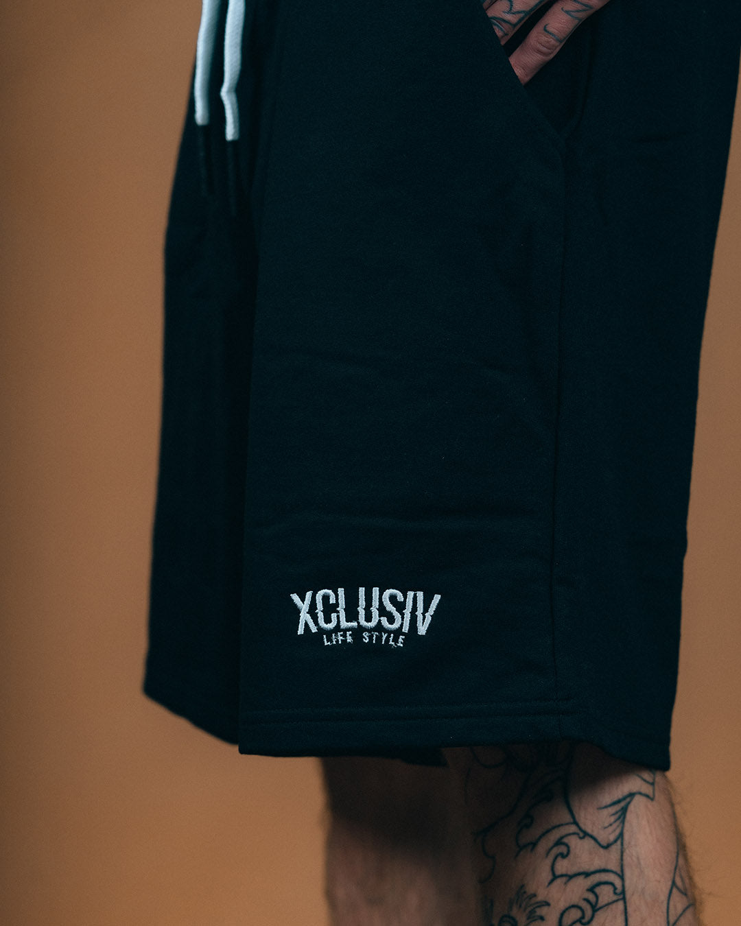 XCLUSIV FRENCH TERRY BLACK SHORT | Streetwear Clothing – Xclusiv